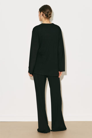 Easy Tie Detail Blouse Black