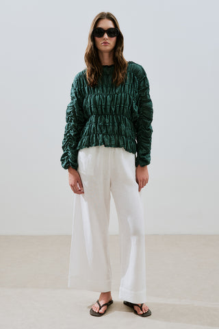 Linen Tie Trousers Ecru