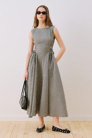 Tie Detail Dress Gingham