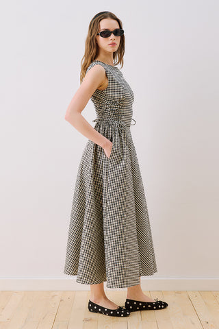Tie Detail Dress Gingham