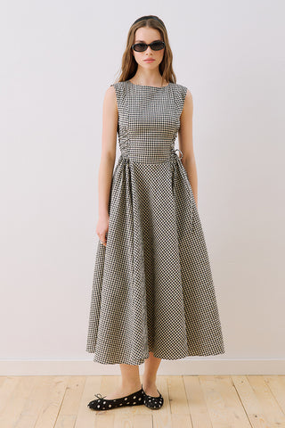 Tie Detail Dress Gingham