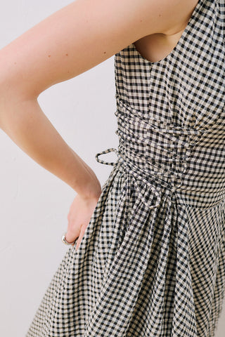 Tie Detail Dress Gingham