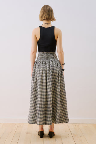 Corset Detail Maxi Skirt Gingham
