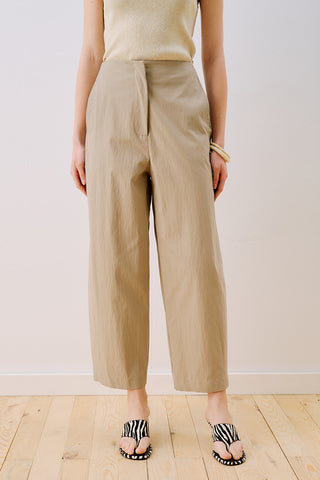 Gabardine Barrel Trousers Sand
