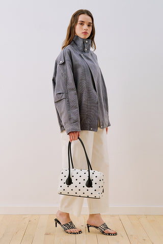 Washed Effect Statement Jacket Indigo