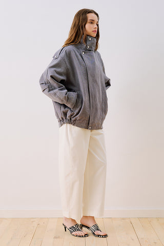 Washed Effect Statement Jacket Indigo