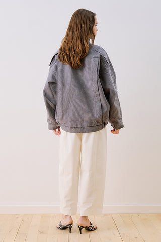 Washed Effect Statement Jacket Indigo