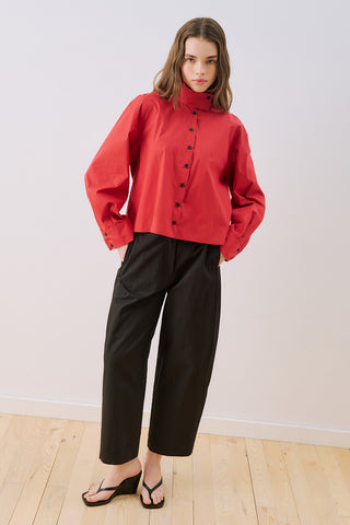 Bomber Style Shirt Red