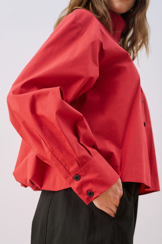 Bomber Style Shirt Red