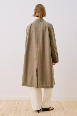 Washed Oversized Trench Coat Khaki