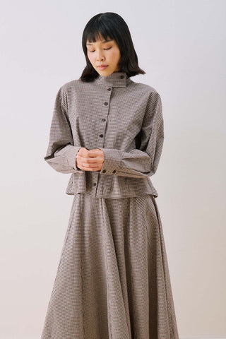 Bomber Style Shirt Brown