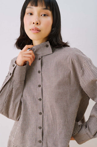 Bomber Style Shirt Brown