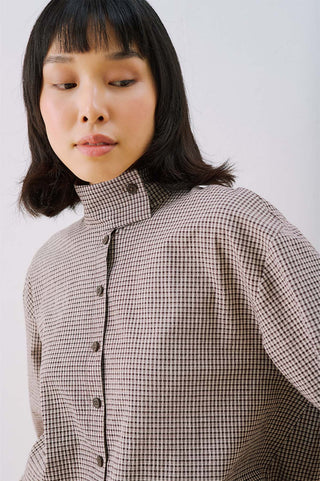 Bomber Style Shirt Brown