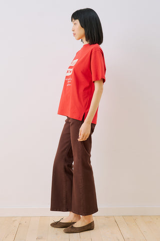 Printed Short Sleeve T-Shirt Red