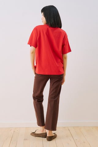 Printed Short Sleeve T-Shirt Red