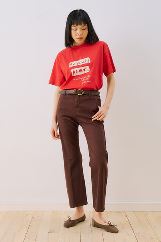 Printed Short Sleeve T-Shirt Red