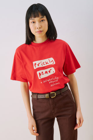 Printed Short Sleeve T-Shirt Red