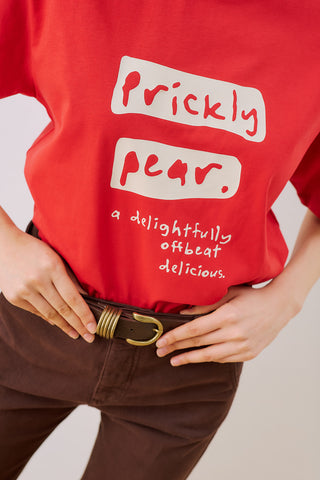 Printed Short Sleeve T-Shirt Red
