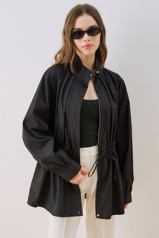 Dina Pleat Detail Jacket Black