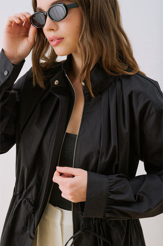 Dina Pleat Detail Jacket Black