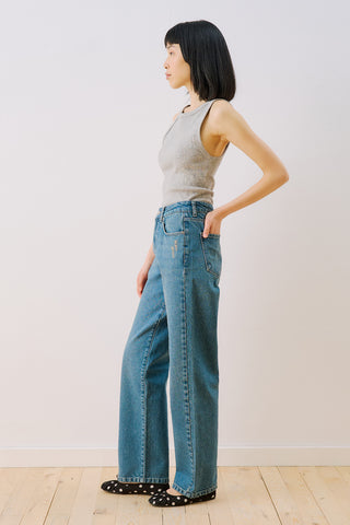 Straight Long Leg Jeans Blue