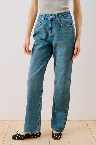 Straight Long Leg Jeans Blue
