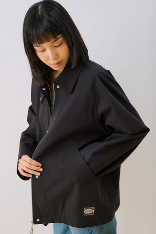 Time Contrast Collar Jacket Black