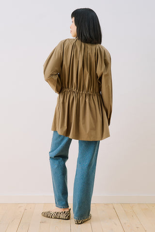 Dina Pleat Detail Jacket Khaki