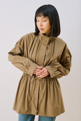 Dina Pleat Detail Jacket Khaki