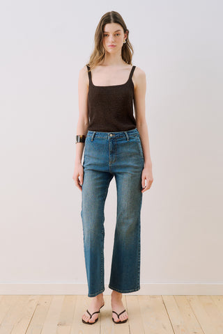 Mid Rise Flared Jeans Blue
