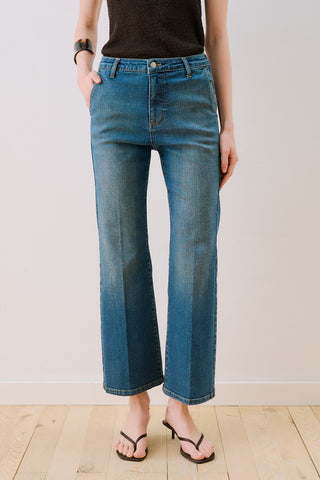 Mid Rise Flared Jeans Blue