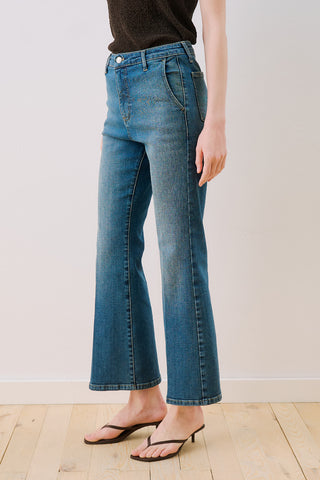 Mid Rise Flared Jeans Blue