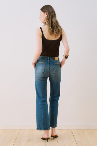 Mid Rise Flared Jeans Blue