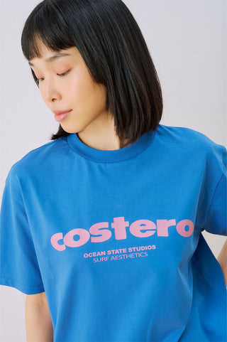 Printed Short Sleeve T-Shirt Blue