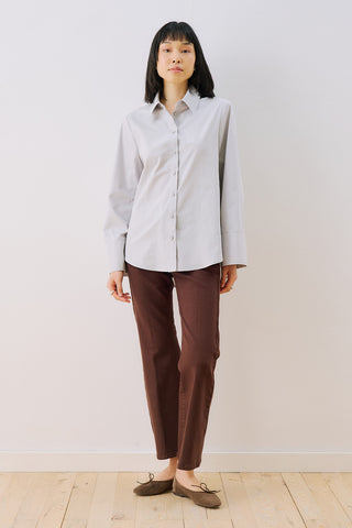 Poplin Shirt With Wide Cuffs Blue