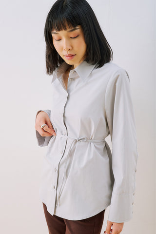 Poplin Shirt With Wide Cuffs Blue