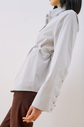 Poplin Shirt With Wide Cuffs Blue