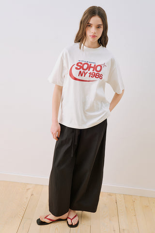 Printed Short Sleeve T-Shirt Ecru