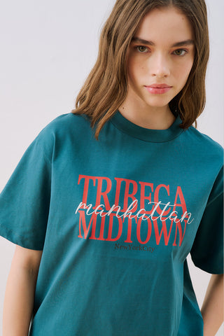 Printed Short Sleeve T-Shirt Green