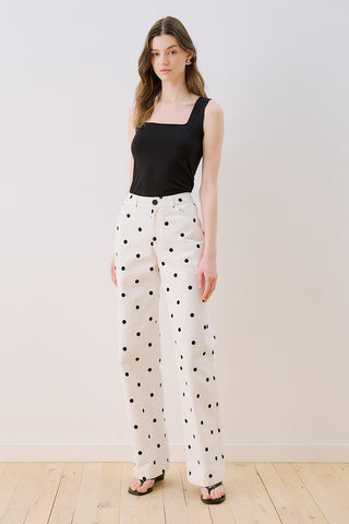 Polka Dot Gabardine Trousers Polka Dot
