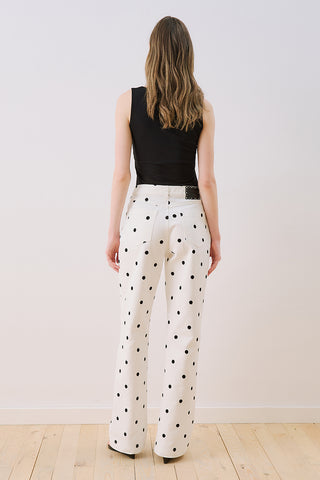 Polka Dot Gabardine Trousers Polka Dot