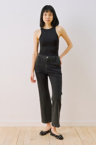 Mid Rise Flared Jeans Black