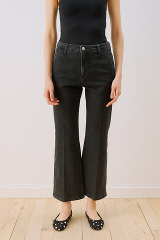 Mid Rise Flared Jeans Black