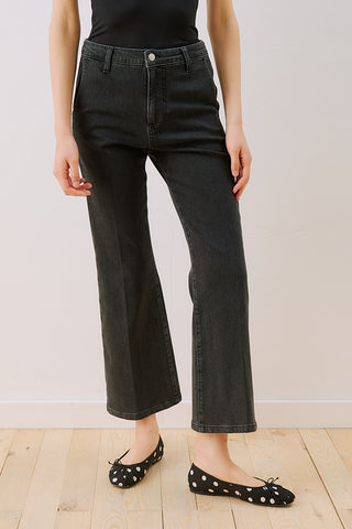 Mid Rise Flared Jeans Black