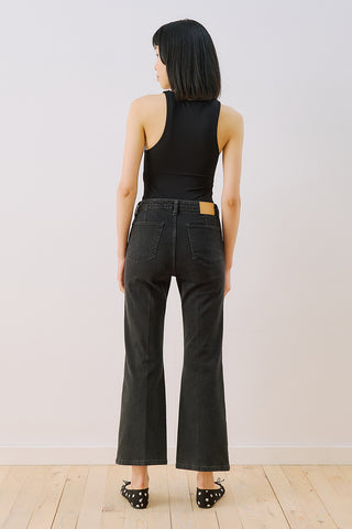 Mid Rise Flared Jeans Black