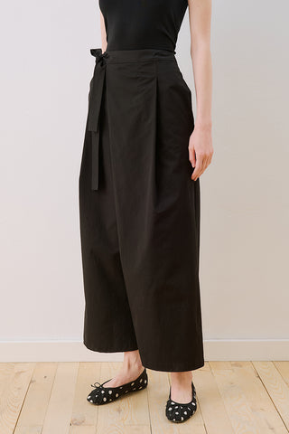 Wrap Front Trousers Black