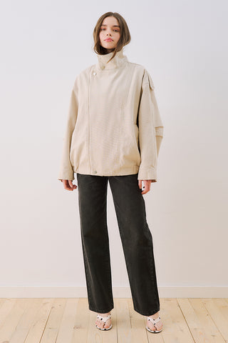 Washed Effect Statement Jacket Cream
