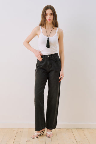 Straight Long Leg Jeans Black