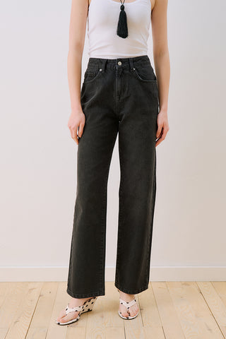 Straight Long Leg Jeans Black