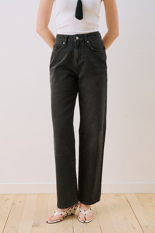 Straight Long Leg Jeans Black